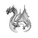 zombie dragon tattoo design idea