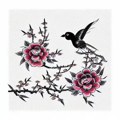 Bird tattoo design idea
