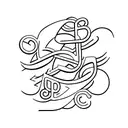 the letters p and 2 tattoo design idea