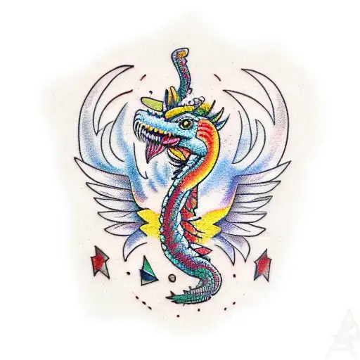 Quetzalcoatl tattoo design idea
