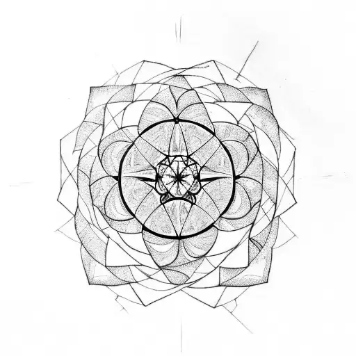 metatrons cube tattoo design idea