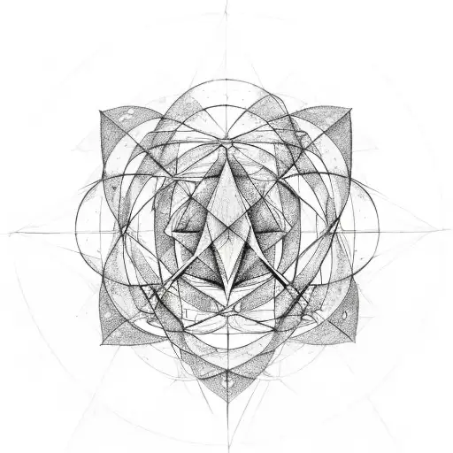 metatrons cube tattoo design idea