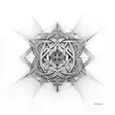 metatrons cube tattoo design idea