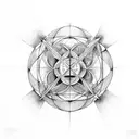 metatrons cube tattoo design idea