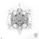 metatrons cube tattoo design idea