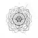metatrons cube tattoo design idea