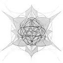 metatrons cube tattoo design idea