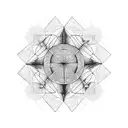 metatrons cube tattoo design idea