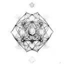metatrons cube tattoo design idea