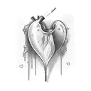 Crying Heart tattoo design idea