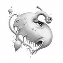 Crying Heart tattoo design idea