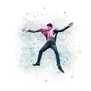 falling man tattoo design idea