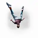 falling man tattoo design idea