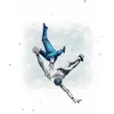 falling man tattoo design idea