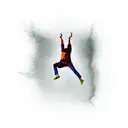 falling man tattoo design idea