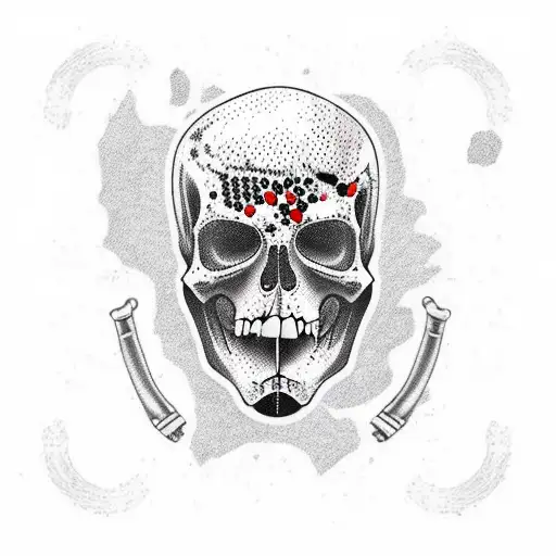 trash polka grim reaper  tattoo design idea