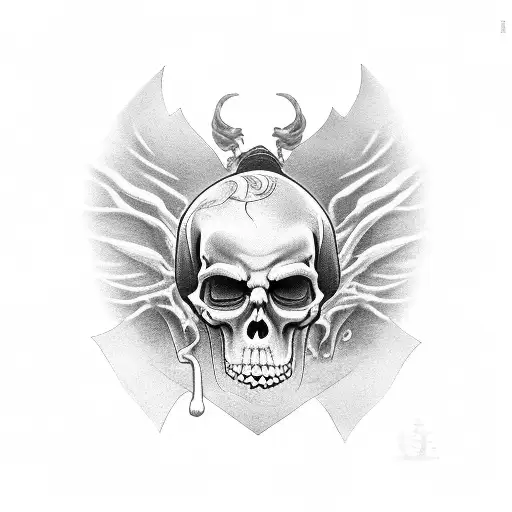 grim reaper  on chest tattoo design idea