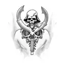 grim reaper  on chest tattoo design idea
