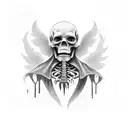 grim reaper  on chest tattoo design idea