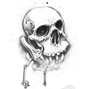 trash polka grim reaper  tattoo design idea