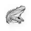 alligator  tattoo design idea