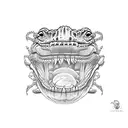 alligator  tattoo design idea