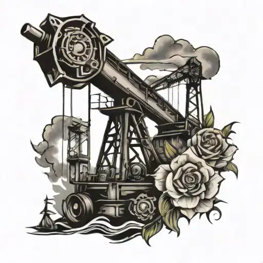 oilfield tattoo design idea