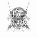 Create a tattoo inspired by your favorite sports card, with a vintage touch tattoo design idea