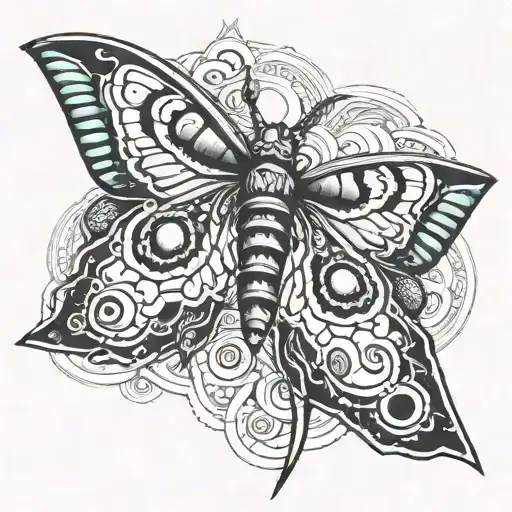 Mothra neck tattoo tattoo design idea
