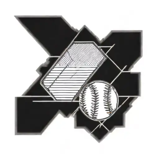 baseball diamond tattoo design idea