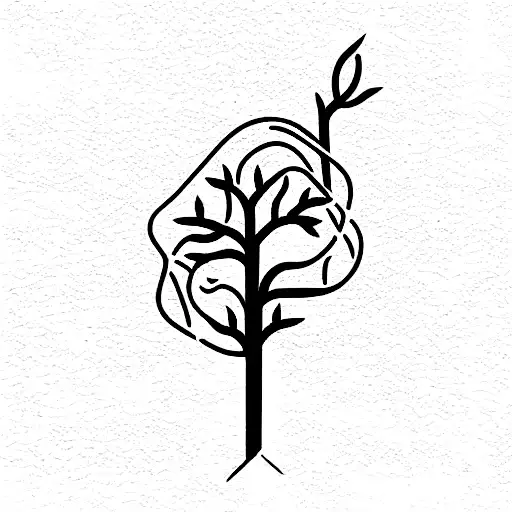 eletric guitar, tree, gym tattoo design idea