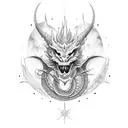 Celestial Dragon tattoo design idea