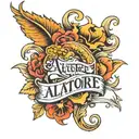 last name written alatorre  tattoo design idea