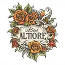 last name written alatorre  tattoo design idea