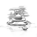 small shadow of a man tattoo design idea