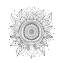 plus size women with sunflowers tattoo design idea