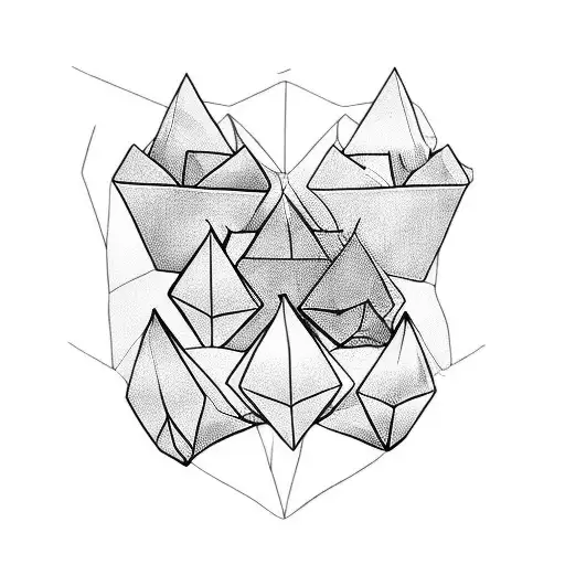 origami paper boat tattoo design idea