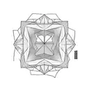 origami paper boat tattoo design idea