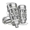 piston tattoo design idea