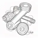piston tattoo design idea
