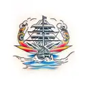 san diego harbor tattoo design idea