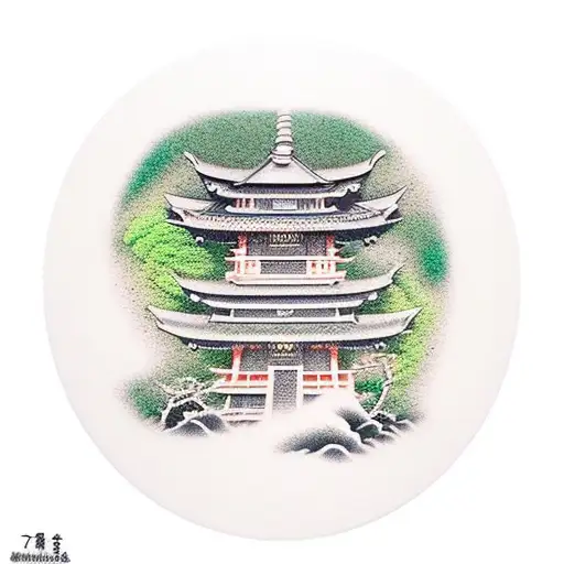 japanese stone lantern on a moss hill tattoo design idea