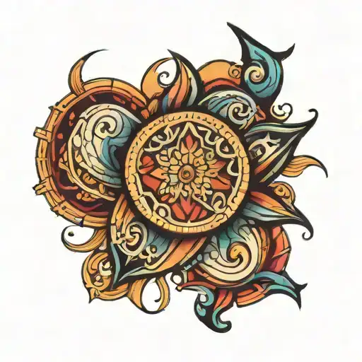 spinning top tattoo design idea