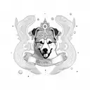 pet rememberance tattoo design idea