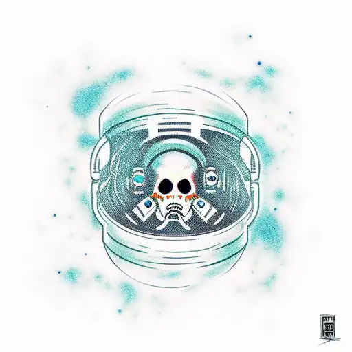 Interstellar dead astronaut tattoo design idea