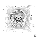 Interstellar dead astronaut tattoo design idea