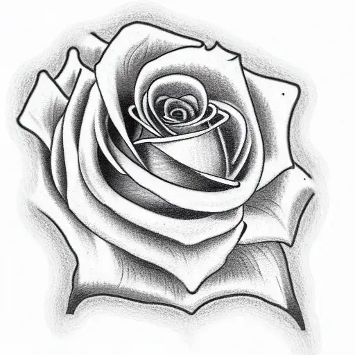 rose on fire tattoo design idea