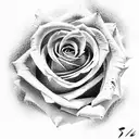 rose on fire tattoo design idea