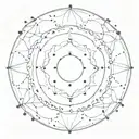 simple mandala made of dots tattoo design idea