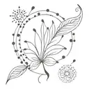 simple indian style pattern incorporating lots of dots tattoo design idea